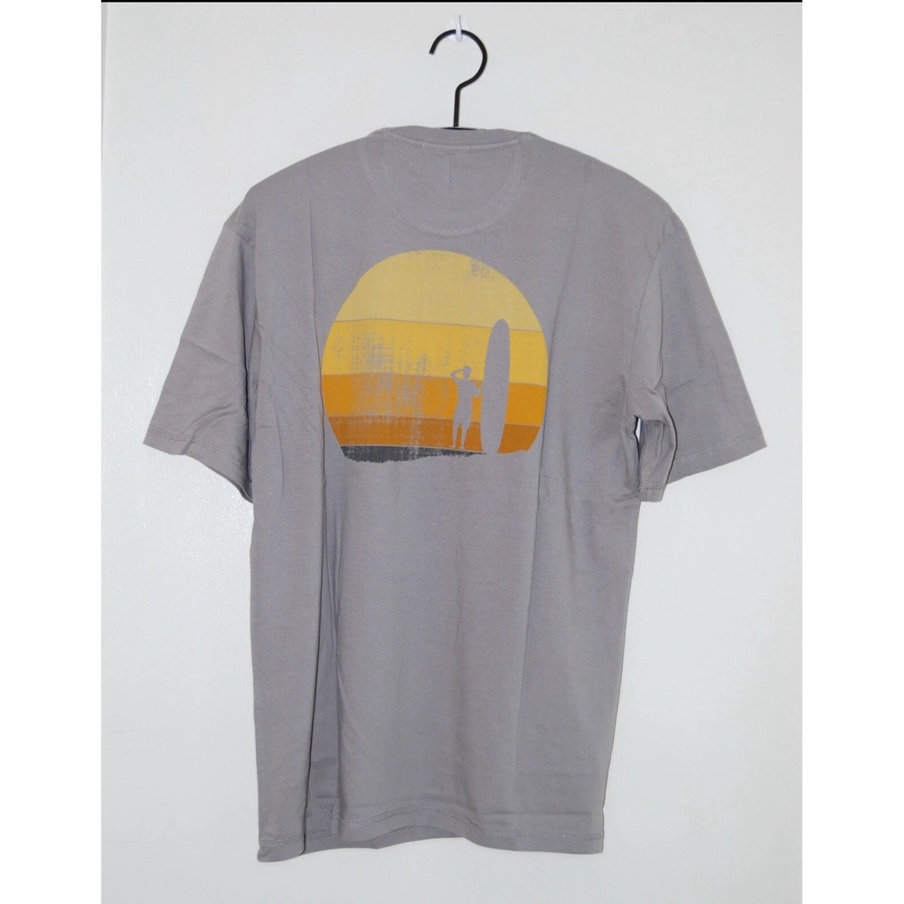 NWT johnnie-O. Men's‎ Gray Sunset Graphic SS Crew T-Shirt sz M
